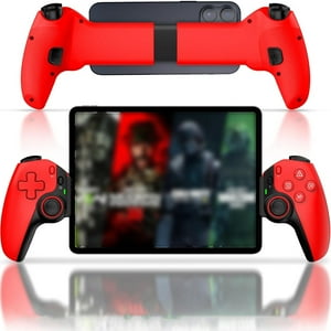 Genérico - Mando De Juego Inalámbrico Compatible Con Iphone/Ipad/Android/Tablet/Xbox Cloud/Switch/Ps4/Ps Remote Play, Con 2 Botones Traseros, Hall Rocker, Hall Trigger, Tamaño Ajustable 130-280Mm-Rojo