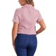 thumbnail image 3 of Camisa de Tweed con Flecos de Longitud Recortada para Mujer INSPIRE CHIC Primavera Manga Corta S Rosa, 3 of 6