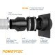 thumbnail image 4 of Brazalete flexible para control de polvo POWERTEC 70149-P2 de 10 cm con abrazaderas de acero, 4 of 7