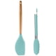 thumbnail image 1 of Juego de 2 utensilios de cocina de silicona con mango de madera, antiadherentes y resistentes al calor., 1 of 5