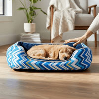 Bloccare - Cama Para Mascotas Espuma - Talla M (Tricolor Azul)