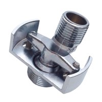 Magideal - Adaptador De Grifo De Ducha, Adaptador De Grifo De Bañera De Cobre, Fácil Instalación, Pie Curvo En Ángulo, Ángulo Ajustable, Montaje En Pared Para El Corto 18Mm