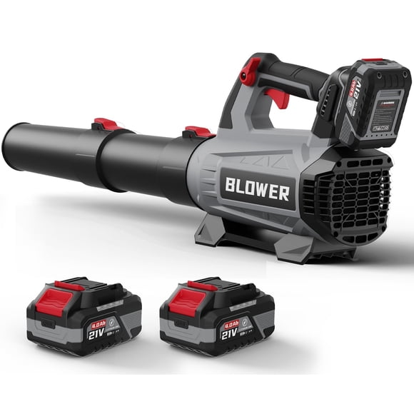 Soplador De Hojas Inalámbrico 630 Cfm 160 Mph 21 V Con Batería De 2 X 4 Ah