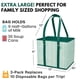 thumbnail image 4 of Bolsas de supermercado reutilizables Creative Green Life (paquete de 3), color verde, 4 of 6