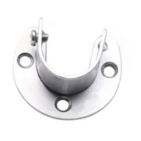 Bothyi - Zócalo De Barra De Armario De Acero Inoxidable Para Palanca De Ropa Diámetro Interior Del Extremo De La Barra Del Armario 20 Mm