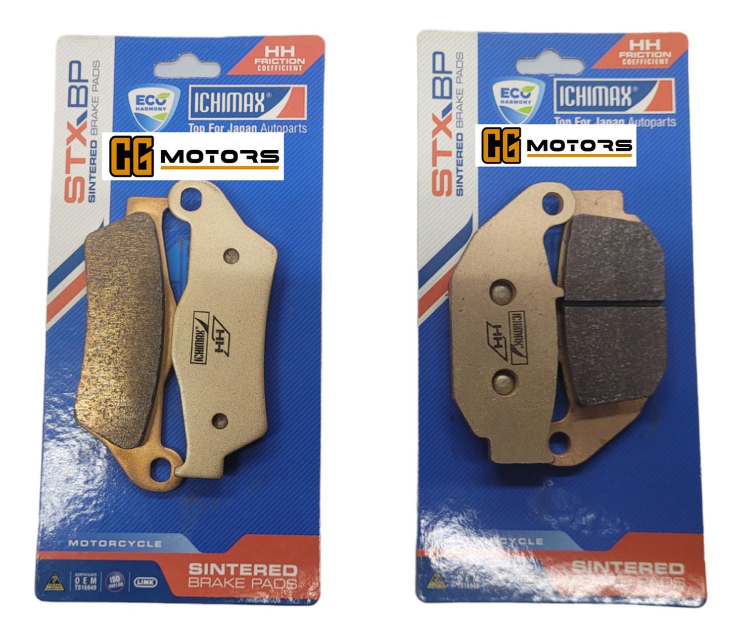 Genérico - Pastillas Freno Del + Tras Honda New Xre 300 Sinterizadas Negro