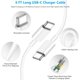 thumbnail image 4 of Cargador USB‑C Aszbmydz 20 W (2 unidades) con cable de 1,8 m, 4 of 7