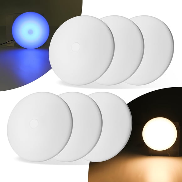 Luces Puck ULITECO 11 cm regulables blanco cálido/azul 12 V