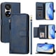 thumbnail image 4 of Funda tipo cartera para Ulefone Note 17 Pro con bolsillo con cremallera, tarjetero, soporte, correa para la muñeca y tapa de cuero azul, 4 of 5