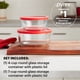 thumbnail image 2 of Recipientes de almacenamiento de alimentos Pyrex Simply Store, paquete de 2 (1200 ml y 1700 ml), 2 of 5