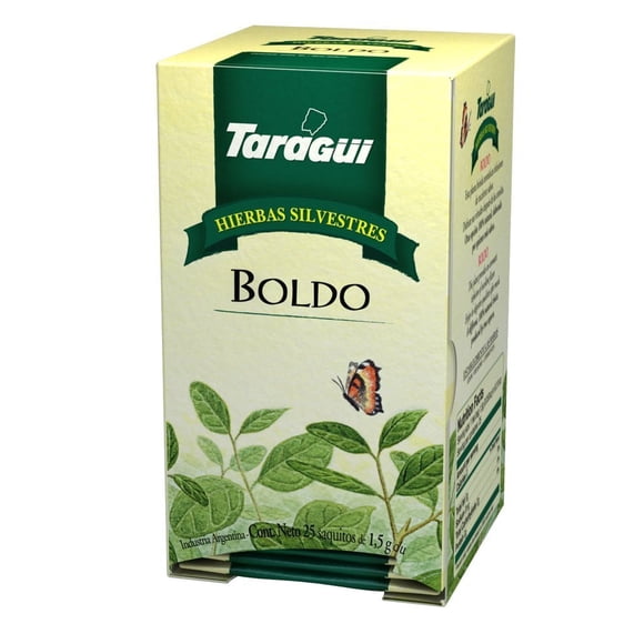 Taragüi Yerba Mate Boldo – 25 saquitos (2 paquetes)