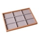 thumbnail image 2 of Bandeja Organizadora De Joyas De Madera Práctica Para Anillos, Hogar, Dormitorio, Cajón, Pulsera, 9 Rejillas, Marrón Claro, 2 of 3