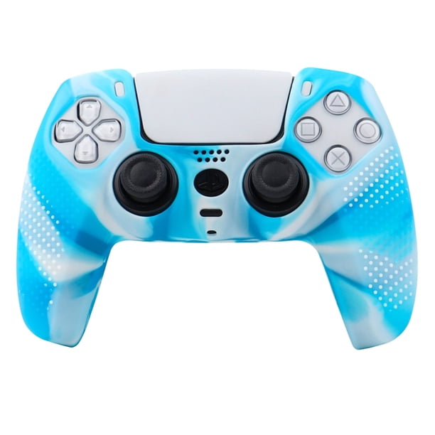 Funda protectora de silicona antideslizante para joystick compatible con el mando de PlayStation 5 - Funda de agarre duradera para Gamepad Accesorios-Azul pálido