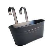 Magideal - Soporte Para Flores, Maceta Colgante Para Jardín, Balcón, Cubo De Hierro, Macetero Con Ganchos Desmontables Para Porche, Guardería, Exterior, Interior