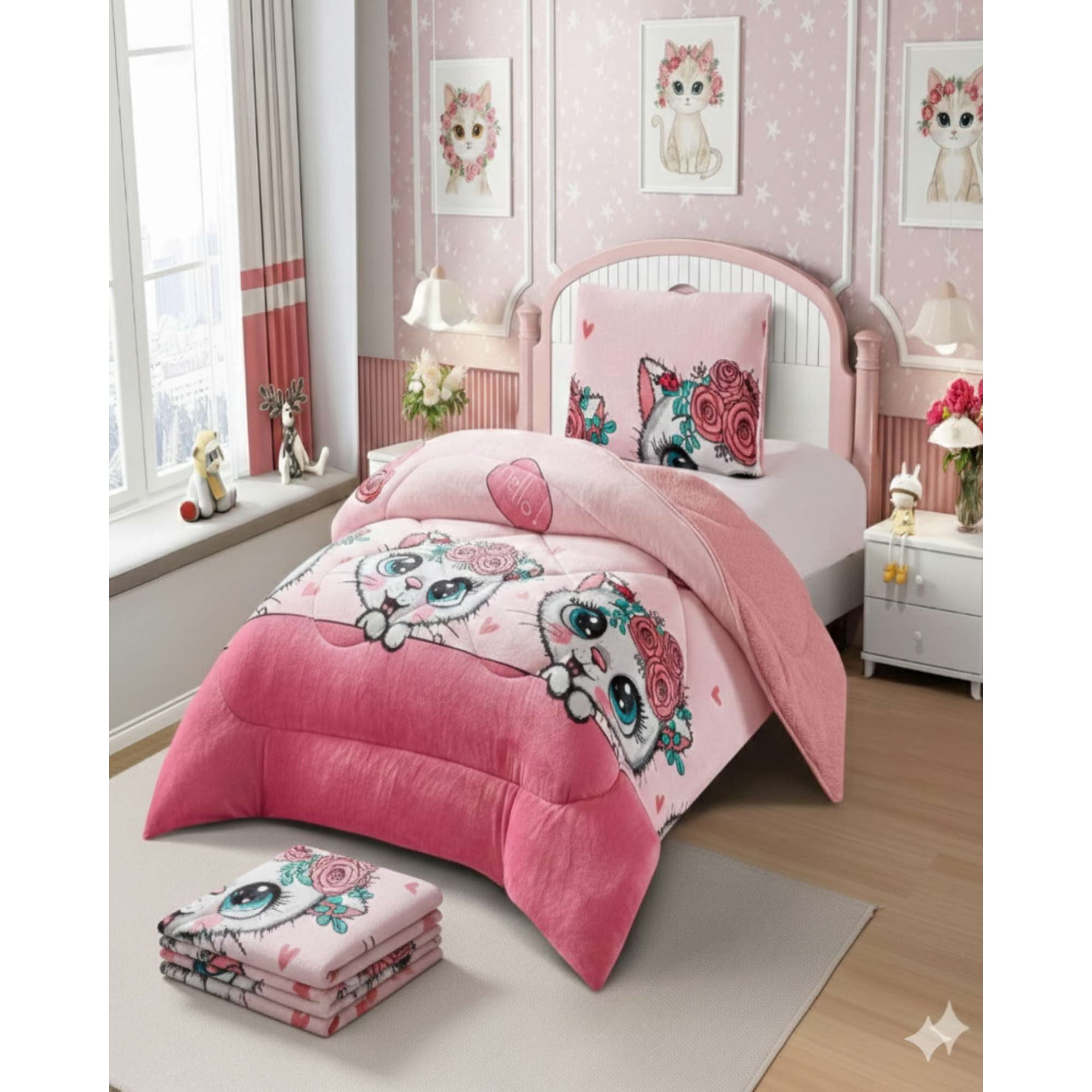 Imac Hogar - Set De Cubrecama Infantil Chiporro Mas Sabana Plaza Y Media Extra Suave