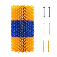 Magideal - Cepillo Para Rascar Ganado, Cepillo Para Rascar La Espalda De Los Animales, Para El Aseo, Con Kit De Tornillos, Cepillo Para Vacas, Kit Completo De Amarillo Azul