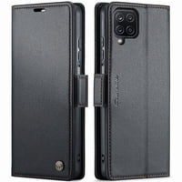 Caseme Tipo Cartera Samsung Galaxy A12 5G Con Cierre Magnético, Rfid, Tarjetero, Soporte, Carga Inalámbrica