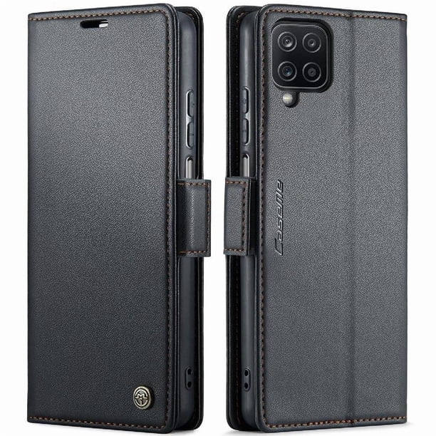 CaseMe tipo cartera Samsung Galaxy A12 5G con cierre magnético, RFID, tarjetero, soporte, carga inalámbrica