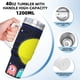 thumbnail image 5 of Pacman Vaso aislado de acero inoxidable con asa, diseño temático, regalo para familia, amigos y fans; incluye pajita y encaja en el portavasos estándar, 40 oz, 5 of 6