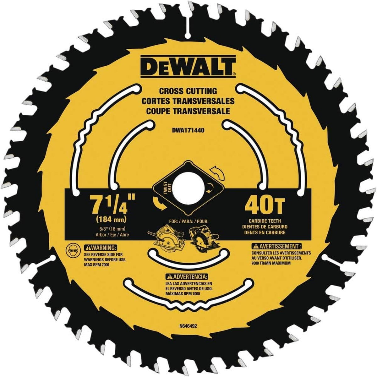 Disco Sierra Circular Dewalt 7 14 Pulgadas 40 Dientes Madera