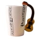 thumbnail image 4 of taza de cerámica taza de café instrumento taza regalo creativo negro guitarra duela, 4 of 5