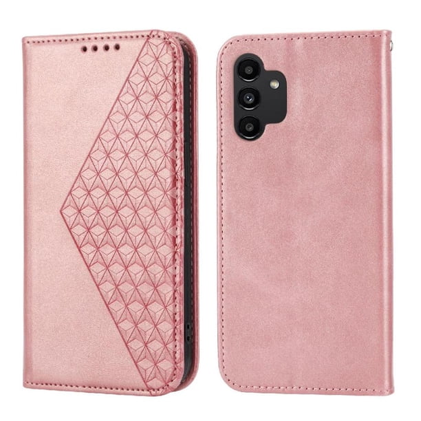 Funda Flip FOXDOCK para Samsung Galaxy A32 5G , Estilo Billetera con Diseño Rombo, Correa de Mano y Soporte, Uso Diario