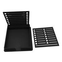 Ioensy - Soporte Para Notas Adhesivas Con Plantilla De Notas Adhesivas Para Oficina, Escritorio, Hogar, Negro