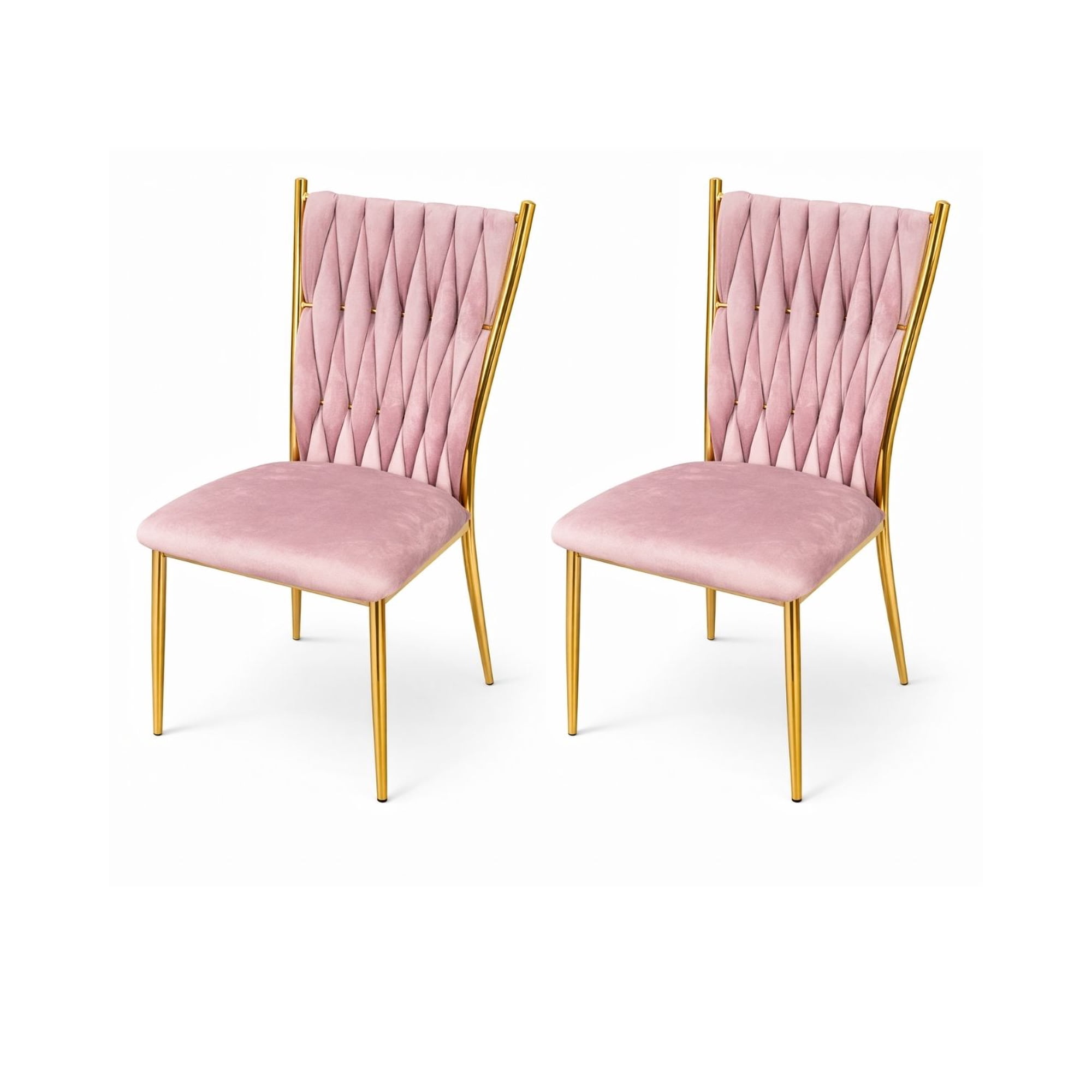 Habita2 Chile - Pack 2 Sillas Doradas Para Comedor Arthur Rosado