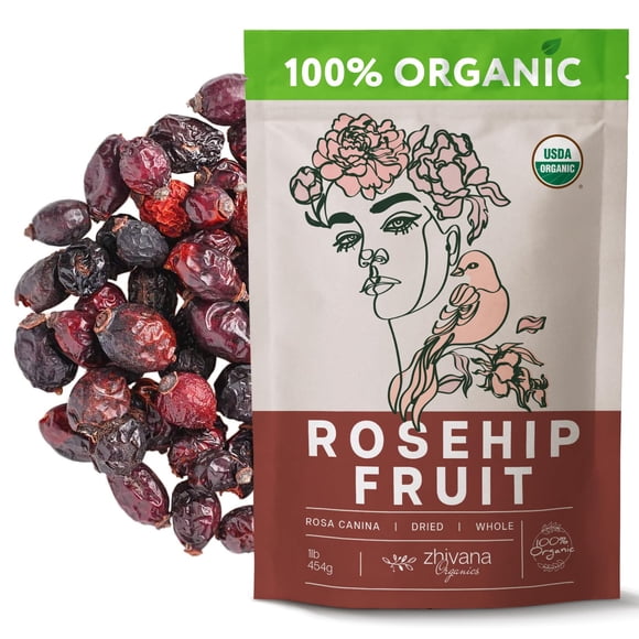 Té Zhivana Organics Rosa Mosqueta Entera Secada 454 g