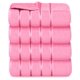 thumbnail image 1 of Juego de 4 toallas YRALY 69 × 137 cm 600 GSM algodón rosa, 1 of 8