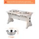 thumbnail image 2 of Tazones para perros Piskyet 28 cm 55 oz Soporte blanco elevado, 2 of 8