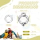thumbnail image 2 of Uxcell Anillos para Patas de Pájaros, Anillo de Pierna de Metal para Loro Actividad de Entrenamiento de Vuelo al Aire Libre Clip de Apertura Accesorios 8.5mm/0.33" ID, (Tono Plateado, 10 Conjuntos), 2 of 6