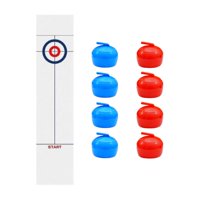 Magideal - Juego De Curling De Mesa, Juego Familiar Divertido, Actividades En El Patio, Actividades Deportivas, Juego De Mesa, Juego De Mesa De Para Viajes 8 Rodillos