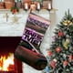 thumbnail image 1 of Twisted Metal Tema: Calcetines de Navidad, fino lino blanco para colgar en escaleras y chimenea, decoración navideña para el hogar, regalo de Navidad. 54cm × 38cm, 1 of 5
