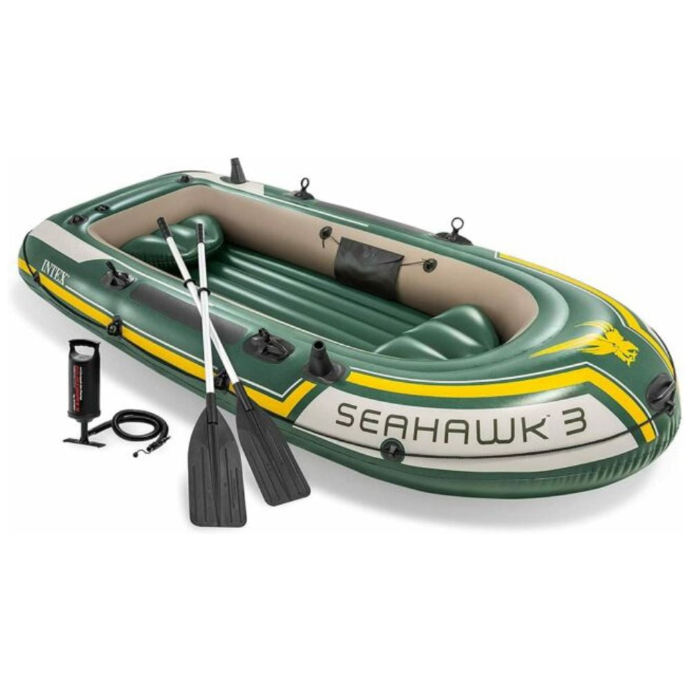 Intex - Bote Inflable Seahawk 3 Set Capacidad 360 Kg