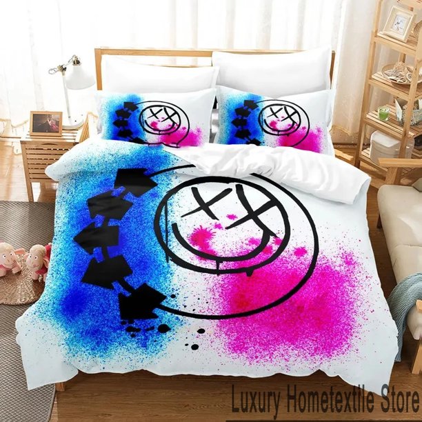 v364 Bed Sheets Band Blink- Bedding Set Boys Girls Twin Queen King Size Duvet Cover Pillowcase Bed boys Adult Bedroom 3-Piece Bedding Set (1 Duvet Cover + 2 Pillow Shams) Bed Sheets ju364