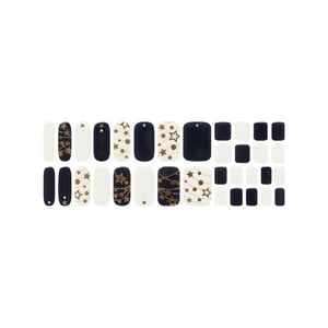 Tiolla - Uñas Sticker Efecto Gel Gold Star Navy