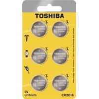 Batería Tipo Moneda Toshiba Cr2016, 3 V, Litio, 85 Mah (Paquete De 6)