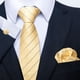 thumbnail image 1 of Conjunto de corbatas de hombres de seda raya Paisley corbata de bolsillo botones cuadrados para boda de negocios, 1 of 3