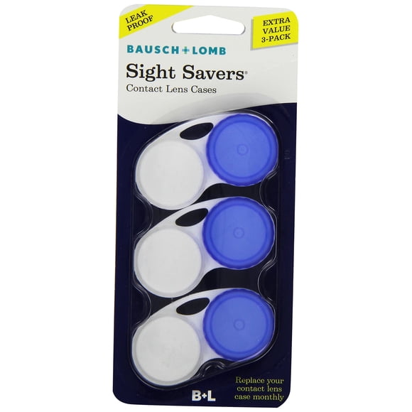 Estuche para lentes de contacto Bausch & Lomb Sight Savers, paquete de 3