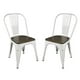 thumbnail image 1 of Set 2 Sillas Metálica Tolix Preston Blanco con Asiento Mdf, 1 of 3