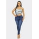 thumbnail image 4 of Saronite Top Corto Elástico con Tirantes Ajustables y Estampado de Malla, Azul Multi (para Mujer), 4 of 5