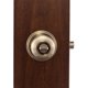 thumbnail image 3 of Manija de bola de puerta Copper Creek con cerradura de llave en latón antiguo, 3 of 5