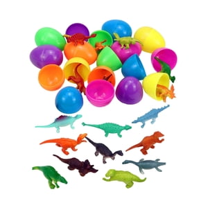 Bothyi - Huevos De Dinosaurio Juguetes Cesta De Huevos De Pascua Rellenos Para Niños Niñas 12 Piezas