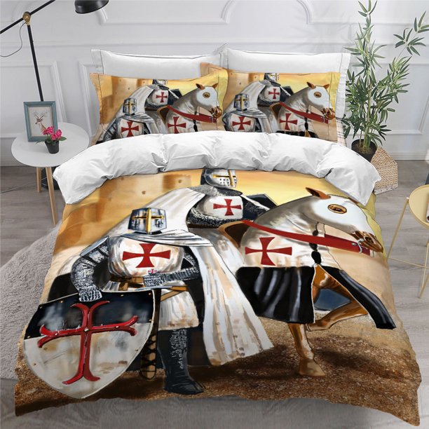 Holy Knights Bedding Set Single Twin Full Queen King Size Knights Templar Bed Set Aldult Kid Bedroom Duvetcover Sets 3D Print Bed Sheets