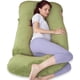 thumbnail image 1 of Almohada de embarazo AMCATON en forma de U de 150 cm para dormir, color verde, 1 of 8