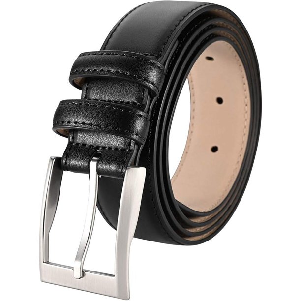 Cinturones cómodos para hombre (1 paquete) Cinturón de vestir con trinquete y hebilla deslizante ajustable