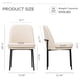 thumbnail image 3 of Juego de 6 sillas de comedor COLAMY tapizadas en tela beige con patas de metal, 3 of 3