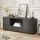 thumbnail image 1 of 64-Inch Wavy TV Stand, Rounded Sideboard, Storage Cabinet, Wooden Vertical Stripe Cabinet for Living Room/Bedroom/Entryway. Black,64''W x 15''D x 24''H., 1 of 3