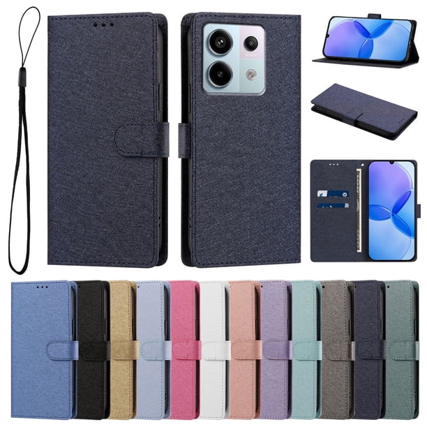Funda Cartera de PU para Xiaomi Poco X6 5G con Tarjetas, Azul Marino